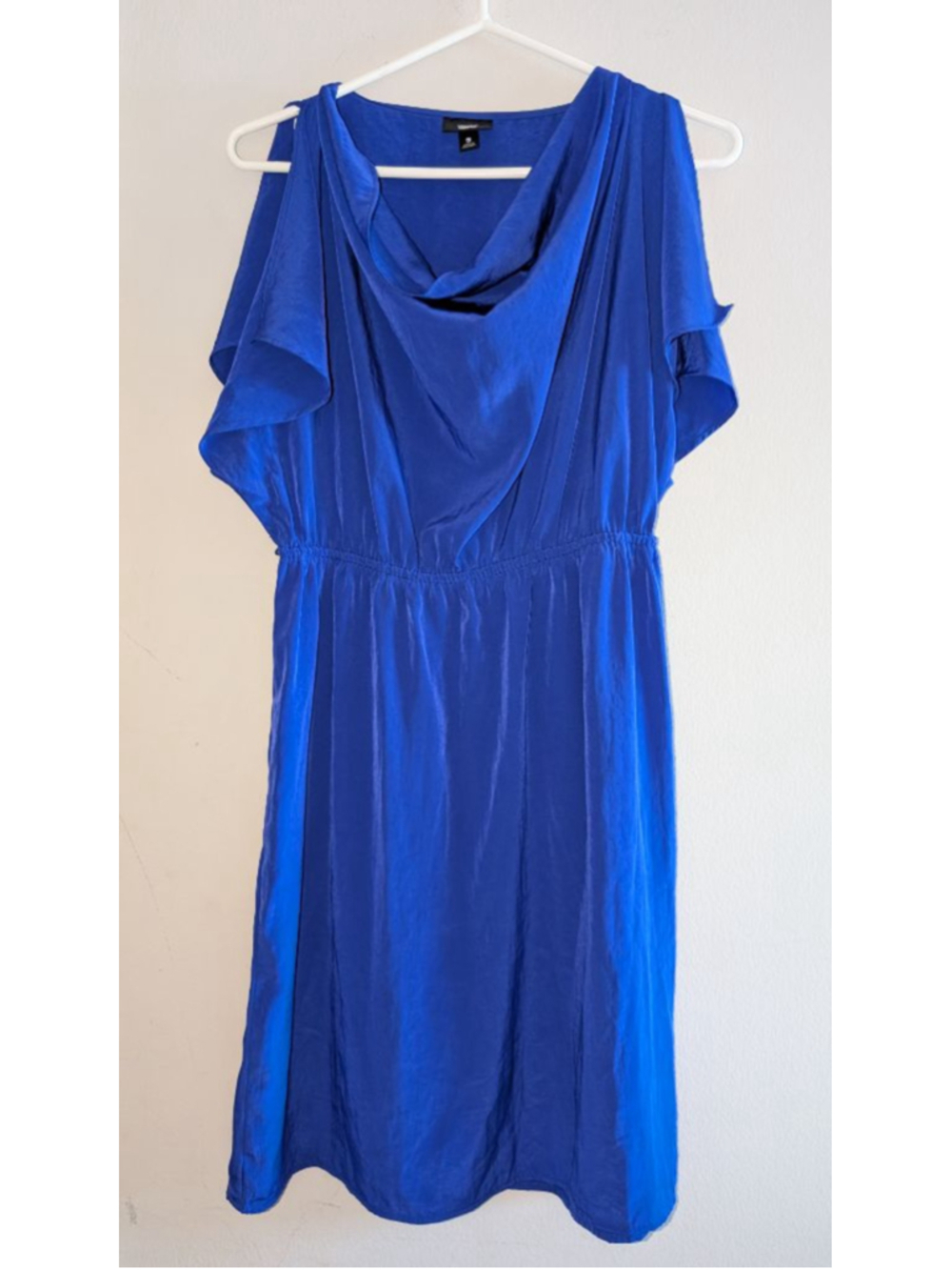 Mossimo Blue Cold Shoulder Dress Small - Picture 2 of 7